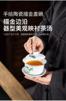 San Cai Gai Bowl Porcelana Cerámica Azul y Blanco Kung Fu Juego de té Empresa Regalo de Negocios - details 1