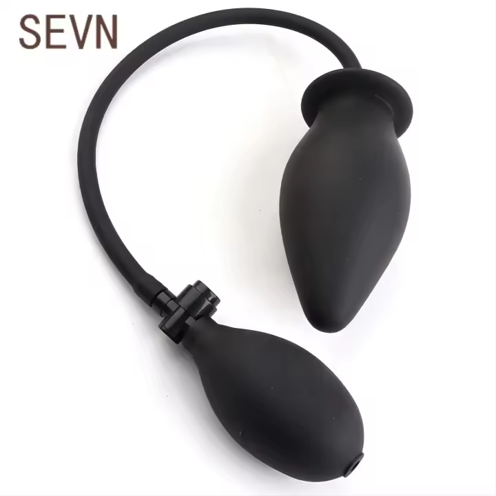Embalaje privado SEX Masajeador de silicona extensible para hombres y mujeres, juguetes sexuales con enchufe Iatable, consolador Anal para patio trasero - 1