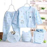 Conjunto De Bebé Recién Nacido 5 Piezas Camiseta 2 Pantalones Gorro Y Bata De Algodón Puro Transpirable Ropa De Bebé Niño Y Niña Estilo Casual Cuatro Estaciones - details 1