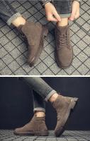 Botas cálidas de otoño retro para hombre, comodidad de trabajo informal con zapato de piso ligero y transpirable - details 7