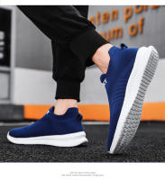Zapatillas de correr ligeras para hombre, zapatos de tenis deportivos antideslizantes transpirables para exteriores, cómodos entrenadores de tejido volador - details 9