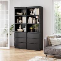 Estantería de Madera de 180cm con 3 Cajones Ideal para Oficina, Salón Organizador de Documentos, Archivadores, Carpetas, Libros - details 9