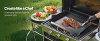 SucceBuy Plancha de acero al carbono, placa rectangular universal de 22 x 16 pulgadas, plancha de gas para barbacoa, teppanyaki, utensilios de cocina portátiles para acampar y tailgating, negro - details 0