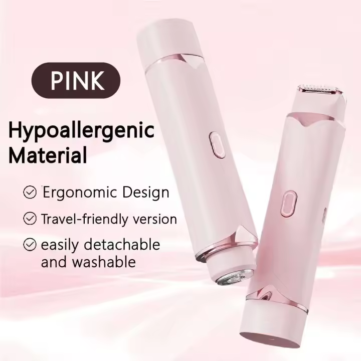 Afeitadora eléctrica D0AB para mujer, resistente al agua, uso en seco y húmedo, recortadora de vello corporal - 1