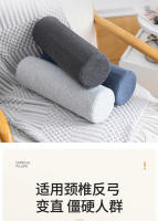 Almohada enrollable para el cuello Cervical, almohada de espuma viscoelástica, almohada cilíndrica redonda, almohadas para aliviar el dolor en el cuello, soporte para dormir, funda extraíble - details 7