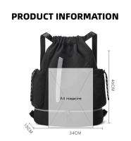 Bolsa deportiva ligera con cordón, impermeable, de gran capacidad, para Fitness, con correas ajustables de separación en seco y húmedo - details 7
