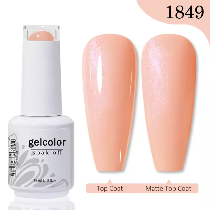Arte Clavo-esmalte en Gel para uñas, barniz semipermanente para Base y capa superior de manicura, UV, color rosa y Nude - 1