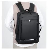 Mochila expandible para portátil para hombre, bolsa impermeable negra para Notebook, 16 pulgadas, 17 pulgadas, mochila - details 24