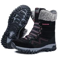 Botas de nieve cálidas para mujer, zapatos de algodón cómodos para exteriores, botas martin para mujer, moda de invierno - details 3