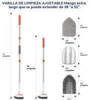 Cepillo de Limpieza 3-en-1 Cepillo de Piso Ajustable de 52 Pulgadas con Mango de Aluminio - details 2