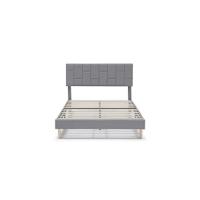 Estructura de cama tapizada Aroma de 30 cm, Base para colchón, Somier de láminas de madera, Montaje sencillo, 90x190 cm, Gris claro - details 8