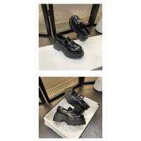 Zapatos de Muffin Gruesos para Mujer Primavera 2025 Estilo Salvaje Pequeños de Cuero con Zapatos Individuales - details 8