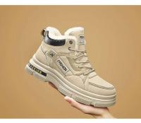 Zapatos de senderismo cálidos antideslizantes transpirables de algodón de invierno para hombre con plantilla de PU botas de nieve resistentes al desgaste para exteriores resistentes al frío - details 13
