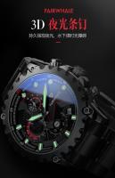 Reloj Chronógrafo para Hombres Diseño Analógico de Lujo, Pulsera de Acero Inoxidable, Resistente al Agua, Pantalla Luminosiva, Estilo de Negocios Casual - details 8
