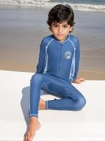 Traje de baño de una pieza para niños, con mangas largas para deportes acuáticos, protección solar y traje de neopreno - details 5