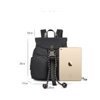 Nueva Mochila de Material de Nailon Para Mujer, Mochila Informal de gran capacidad a la moda, Mochila Escolar Japonesa impermeable con Cordón - details 3