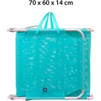 Exterior |   Ligera Plegable y Reclinable |   3 Posiciones |   para Playa Camping Piscina Terraza o Jardín Aguamarina - details 2