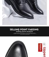 Zapatos de hombre de cuero puntiagudos británicos informales formales de negocios de moda coreana - details 3