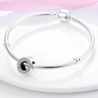 Series de Encantos de Plata Esterlina S925 Letras de Alfabeto Ajuste para Pulsera y Brazalete de 3mm Joyería Fina de Cumpleaños para Mujeres - details 14