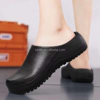Nuevos zapatos de trabajo negros desnudos para hombres, zuecos impermeables para chef, ligeros de EVA de bajo precio de China - details 10