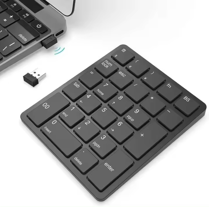 Teclado numérico de número de contabilidad financiera de 2,4 Ghz, teclado inalámbrico recargable Digital para ordenador portátil - 1