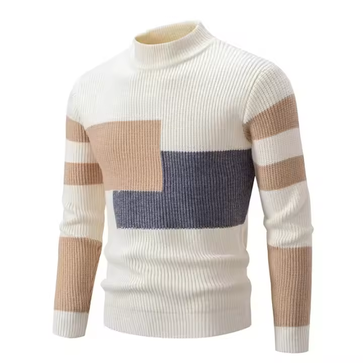 Suéter cálido de punto para hombre, Sudadera con capucha de moda para Otoño e Invierno - 1