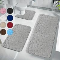 Juego de 3 Alfombras de Baño de Almohadilla de Grijear Suaves y Cómodas para Uso en Baños - details 0