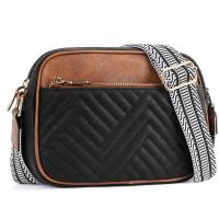 Nuevo estilo, bolso bandolera pequeño con múltiples cremalleras para mujer, correa ancha, billetera para teléfono móvil, bolso de hombro de PU - details 14