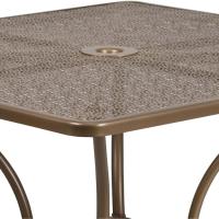 Muebles Mesa de Patio de Acero 35.5SQ, Metal, Oro, 35.5' Cuadrado - details 4