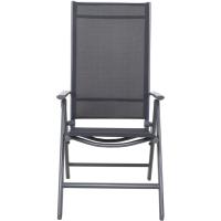 Silla plegable de aluminio Korfu, 67 x 59 x 113 cm, Carbón - details 54
