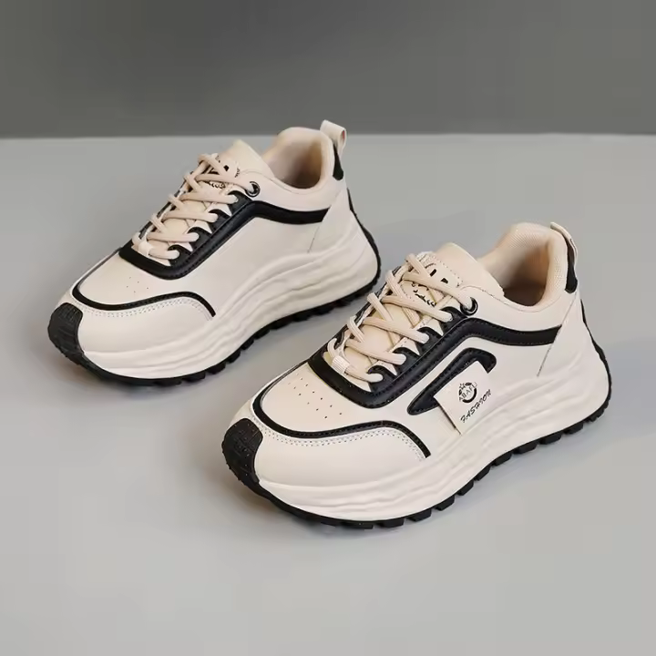 Zapatillas Blancas Transpirables Zy2501 Resistentes al Desgaste, Estilo Coreano, Aumento de Altura, Moda de Primavera-Verano para Mujeres - 1