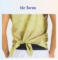 SHINBENE S2023 Camiseta de Correr de Malla Ligera, Tie Back, Vestindo para Yoga, Gimnasio - details 1