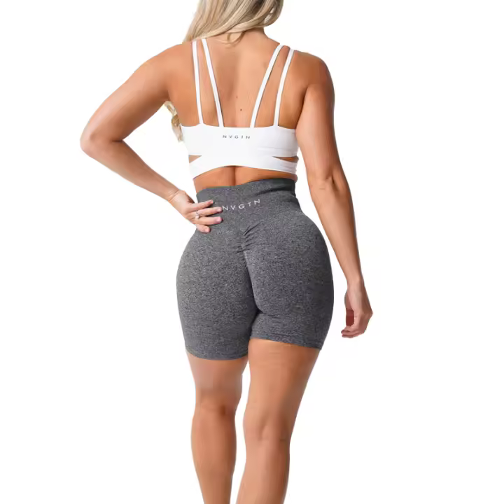 Pantalones Cortos de Fitness para Mujer NVGTN Scrunch Sin Costuras de Spandex Elásticos Transpirables con Efecto Levantador de Cintura para Deportes de Ocio y Correr - 1