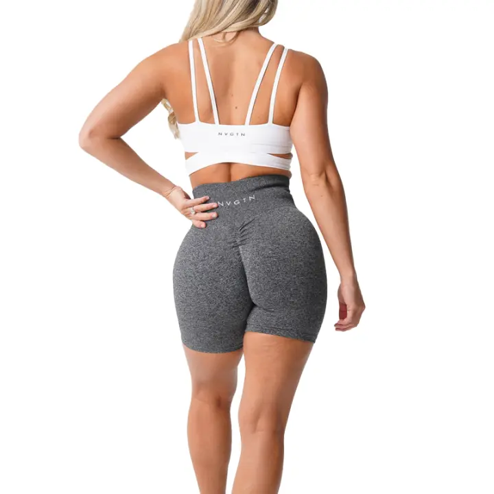 Pantalones Cortos de Fitness para Mujer NVGTN Scrunch Sin Costuras de Spandex Elásticos Transpirables con Efecto Levantador de Cintura para Deportes de Ocio y Correr - 1