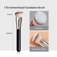 Cepillo De Maquillaje Para Rostro 170/270 Fundamento Polvo Maquillaje Fijador De Maquillaje Para Mujer Herramienta De Belleza Negra - details 7