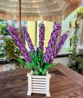 Ramo de flores de Cymbidium Faberi Bonsai, planta en maceta, decoración del hogar, bloques de construcción, juguetes para niños - details 21