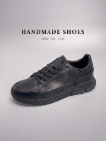 Zapatos hechos a mano, zapatos deportivos, zapatos de cuero para hombre, versátiles, pequeños, negros, que aumentan la altura. - details 8
