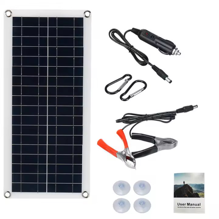 Panel Solar para teléfono de Camping, cargador de almohadilla MP3, suministro de batería al aire libre, 10A-100A - 1