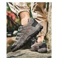 Zapatos Deportivos informales transpirables para hombre, zapatillas antideslizantes para montañismo, superficie de red de senderismo, talla grande - details 12