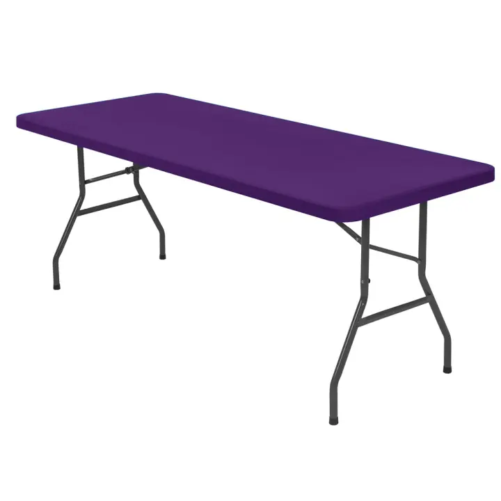 Mantel rectangular elástico de LICRA de 4/6/8 pies, lavable y resistente a las arrugas, cubierta para mesa de Patio, 1 ud. - 1