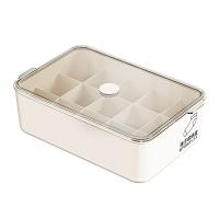 Caja de almacenamiento de ropa interior con 10/15 rejillasclasificación con cubiertaorganizador de bragas y calcetinesapilamiento estable a prueba de polvo - details 7