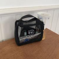 Bolsa de maquillaje de malla ligera, bolsillos para artículos de tocador de viaje con visibilidad, bolsa transparente con cremallera de gran capacidad, lápiz labial - details 8
