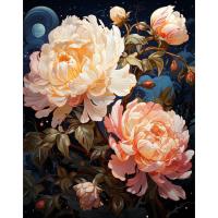 Ruopoty-pintura por números con sobre lienzo, cuadro de flores, lienzo, arte de pared, regalo para adultos - details 0