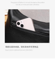 Bolso de cuero genuino popular, nuevo bolso de mujer de cuero versátil y a la moda, bandolera de un solo hombro, bolso bandolera portátil. - details 12
