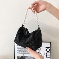 Bolso de mano de gran capacidad con diamantes de imitación, bolso de hombro con cadena de perlas, pequeño bolso cuadrado, bolso de almohada, bolso de cosméticos, bolso de hombro para mujer, fiesta - details 14