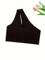 Sujetador Deportivo Cómodo para Mujer con Almohadillas Extraíbles - Sin Aros, Diseño de Un Hombro, Detalle de Malla Transpirable, Mezcla de Nylon y Elastano - details 21