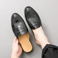 Zapatillas de cuero con punta en relieve para hombre, zapatos cómodos, ligeros, informales, formales, talla 38-47 - details 17