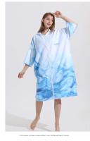 Poncho con Capucha de Secado Rápido Toalla de Natación Absorbente para Adultos Estilo de Cremallera - details 28