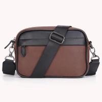 Bolso Cruzado de Hombro para Hombres Cuero PU Diseño a Cuadros Bolso Messenger de Negocios Casual - details 22