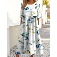 Vestido de verano de manga corta para mujer, vestidos estampados a la moda para mujer - details 4